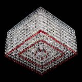 Люстра Квадрат Венеция №3 красная в Кирове