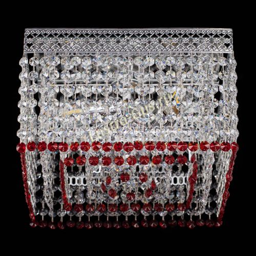 Люстра Квадрат Венеция №3 красная в Кирове Гусь Хрустальный