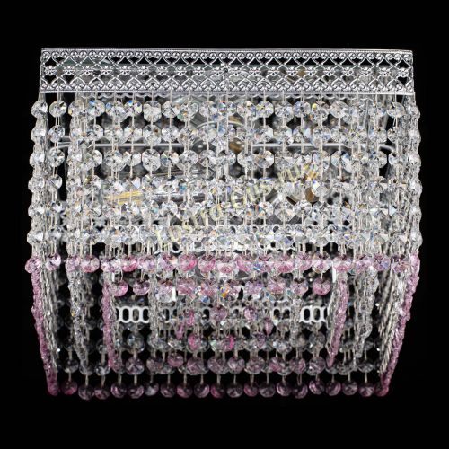 Люстра Квадрат Венеция №3 розовая в Кирове Гусь Хрустальный