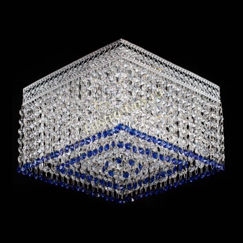 Люстра Квадрат Венеция №3 синяя в Кирове Гусь Хрустальный