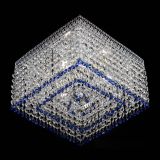 Люстра Квадрат Венеция №3 синяя в Кирове