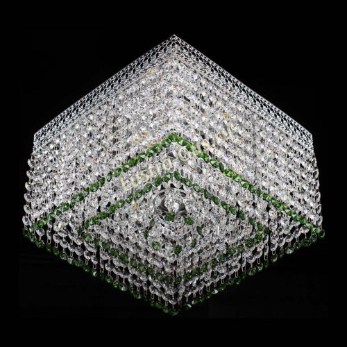 Люстра Квадрат Венеция №3 зеленая в Кирове Гусь Хрустальный