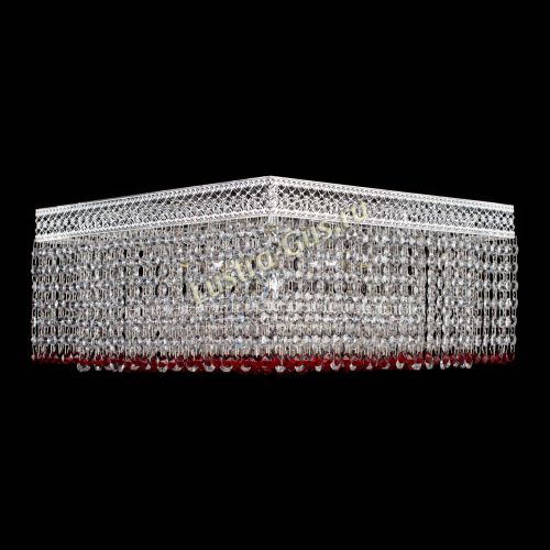 Люстра Квадрат Венеция №5 красная в Кирове Гусь Хрустальный