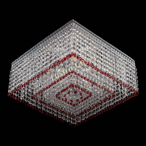Люстра Квадрат Венеция №5 красная в Кирове Гусь Хрустальный