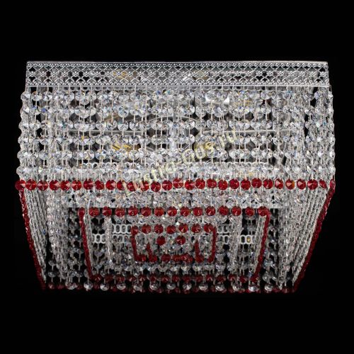 Люстра Квадрат Венеция №5 красная в Кирове Гусь Хрустальный