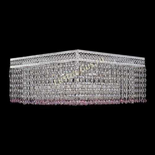 Люстра Квадрат Венеция №5 розовая в Кирове Гусь Хрустальный