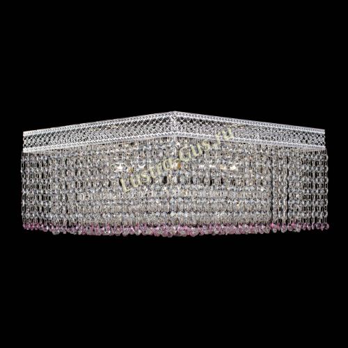 Люстра Квадрат Венеция №5 розовая в Кирове Гусь Хрустальный