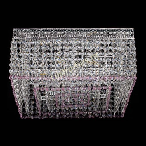 Люстра Квадрат Венеция №5 розовая в Кирове Гусь Хрустальный