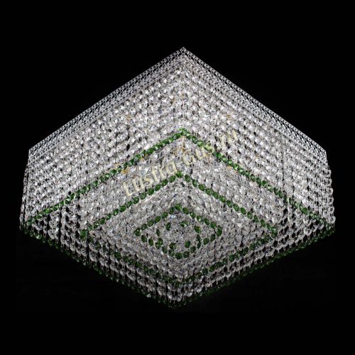 Люстра Квадрат Венеция №5 зеленая в Кирове Гусь Хрустальный