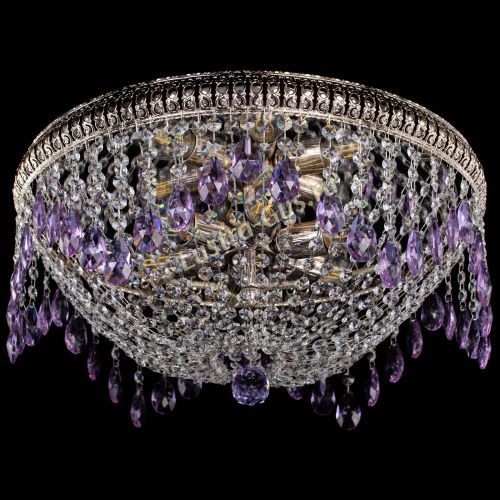 Люстра Лацио №5 журавлик фиолетовая в Кирове Гусь Хрустальный