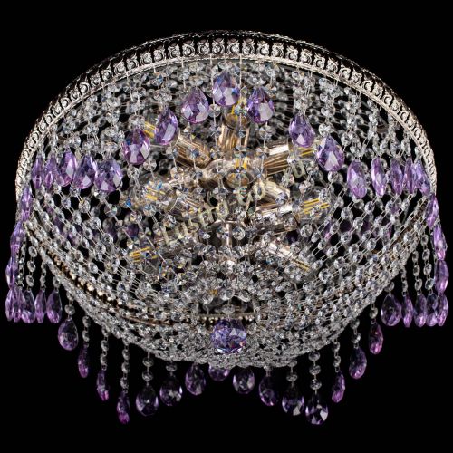 Люстра Лацио №5 журавлик фиолетовая в Кирове Гусь Хрустальный