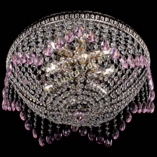 Люстра Лацио №5 журавлик розовая в Кирове Гусь Хрустальный