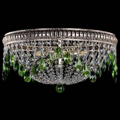 Люстра Лацио №5 журавлик зеленая в Кирове Гусь Хрустальный