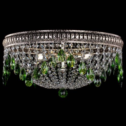 Люстра Лацио №5 журавлик зеленая в Кирове Гусь Хрустальный