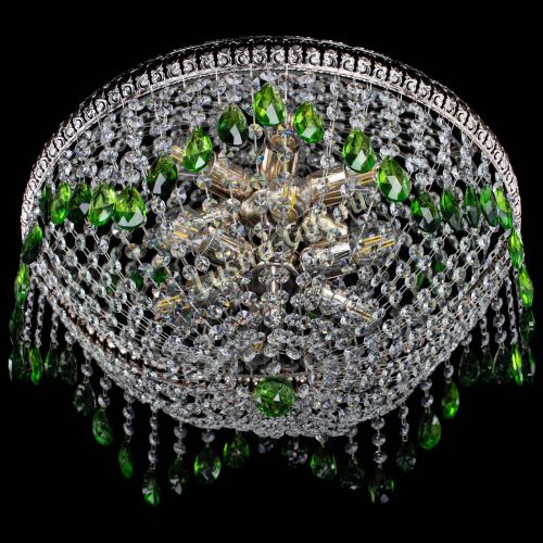 Люстра Лацио №5 журавлик зеленая в Кирове Гусь Хрустальный