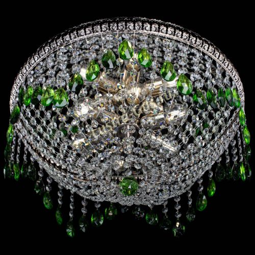 Люстра Лацио №5 журавлик зеленая в Кирове Гусь Хрустальный