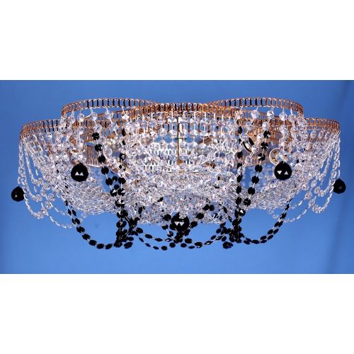 Люстра Лотос Ольга цветная в Кирове Гусь Хрустальный