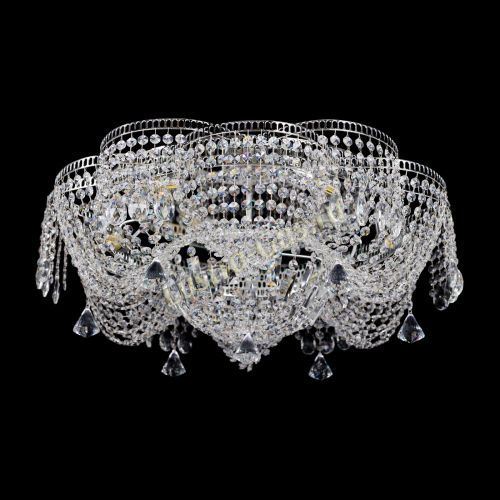 Люстра Лотос Журавлик с конусами в Кирове Гусь Хрустальный