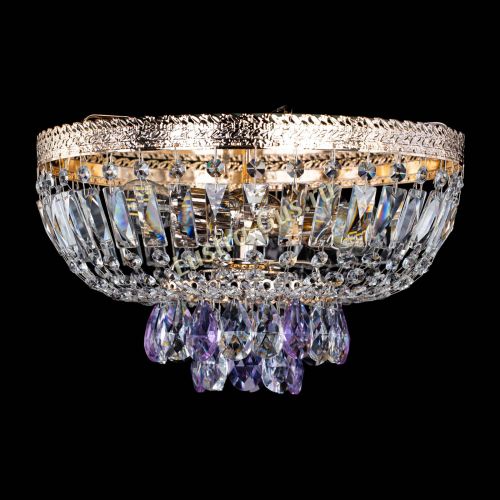 Люстра Милан Астра №3 фиолетовая в Кирове Гусь Хрустальный