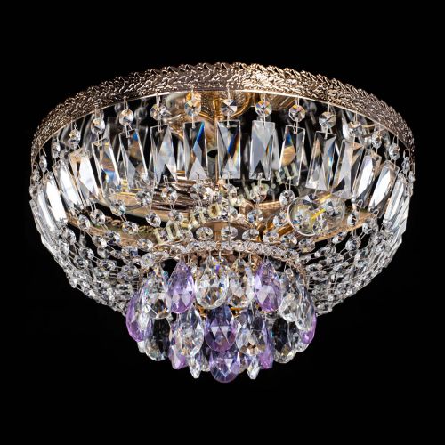 Люстра Милан Астра №3 фиолетовая в Кирове Гусь Хрустальный