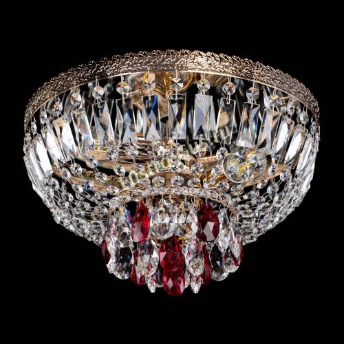 Люстра Милан Астра №3 красная в Кирове Гусь Хрустальный