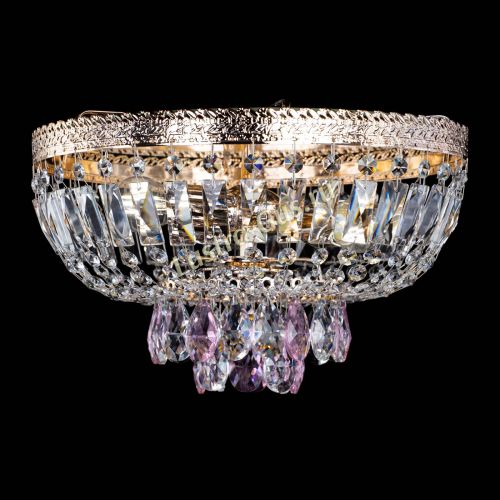 Люстра Милан Астра №3 розовая в Кирове Гусь Хрустальный