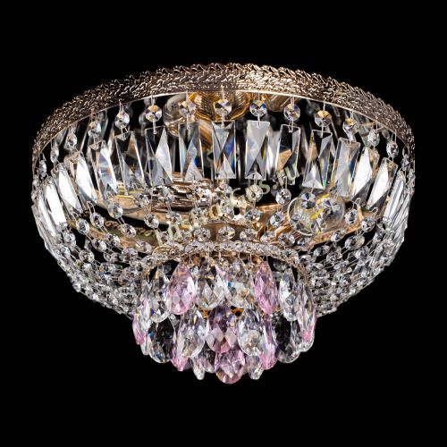 Люстра Милан Астра №3 розовая в Кирове Гусь Хрустальный