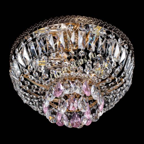 Люстра Милан Астра №3 розовая в Кирове Гусь Хрустальный