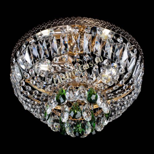 Люстра Милан Астра №3 зеленая в Кирове Гусь Хрустальный