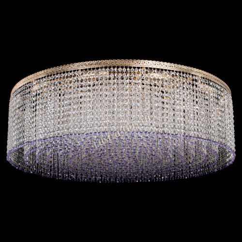 Люстра Милан капель №12 фиолетовая в Кирове Гусь Хрустальный