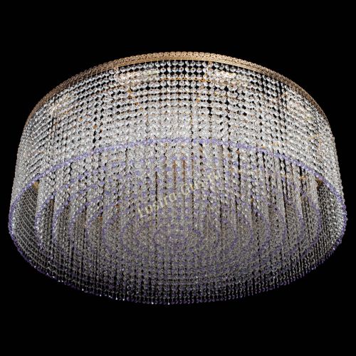 Люстра Милан капель №12 фиолетовая в Кирове Гусь Хрустальный