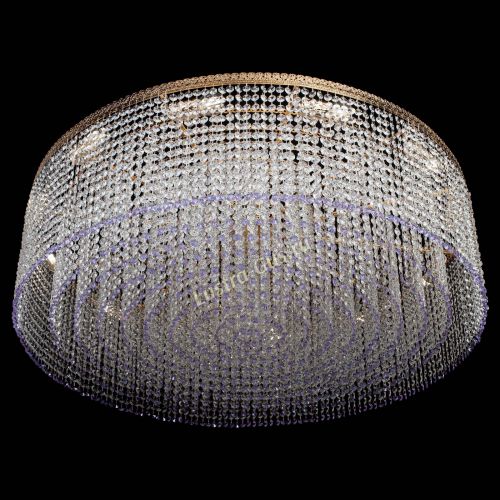 Люстра Милан капель №12 фиолетовая в Кирове Гусь Хрустальный