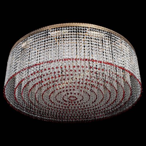 Люстра Милан капель №12 красная в Кирове Гусь Хрустальный