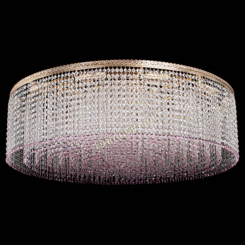 Люстра Милан капель №12 розовая в Кирове Гусь Хрустальный