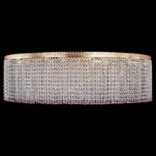 Люстра Милан капель №12 розовая в Кирове Гусь Хрустальный