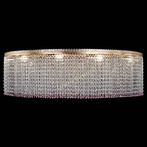 Люстра Милан капель №12 розовая в Кирове Гусь Хрустальный