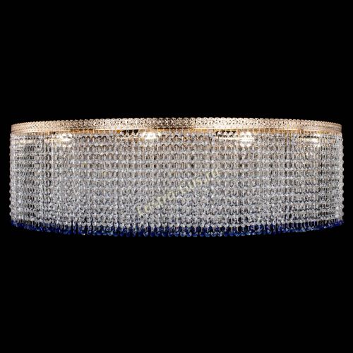 Люстра Милан капель №12 синяя в Кирове Гусь Хрустальный