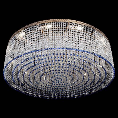 Люстра Милан капель №12 синяя в Кирове Гусь Хрустальный