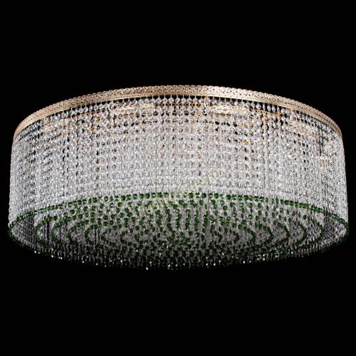 Люстра Милан капель №12 зеленая в Кирове Гусь Хрустальный