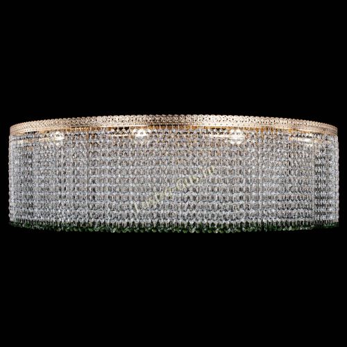 Люстра Милан капель №12 зеленая в Кирове Гусь Хрустальный