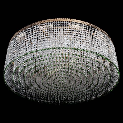 Люстра Милан капель №12 зеленая в Кирове Гусь Хрустальный