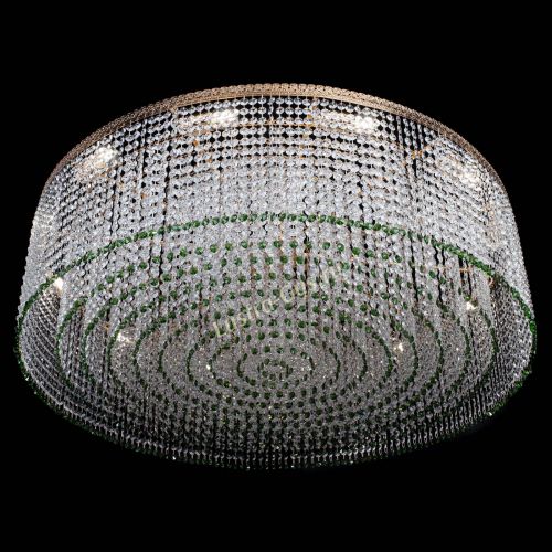 Люстра Милан капель №12 зеленая в Кирове Гусь Хрустальный