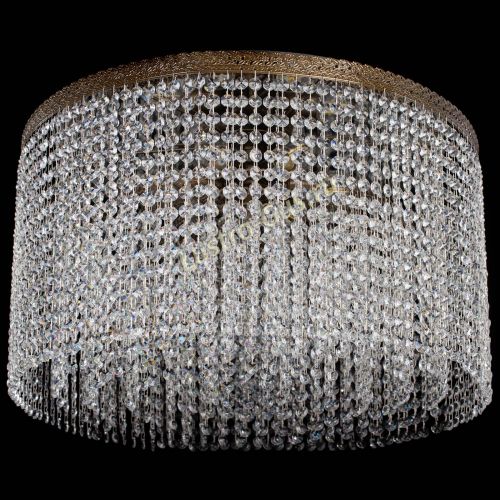 Люстра Милан капель оптикон под бронзу с зеркалом в Кирове Гусь Хрустальный