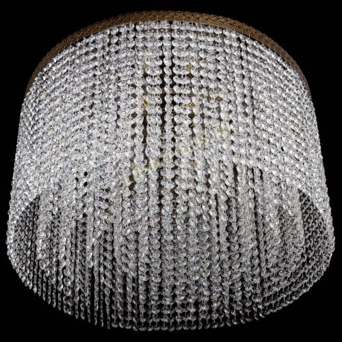 Люстра Милан капель оптикон под бронзу с зеркалом в Кирове Гусь Хрустальный