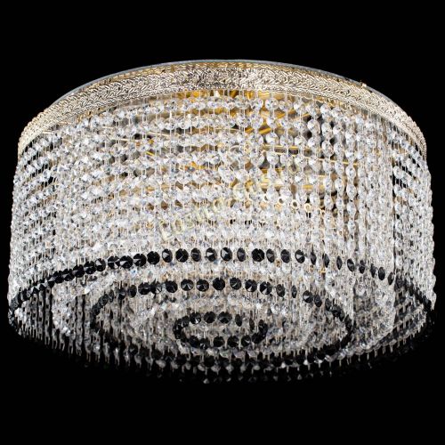 Люстра Милан капель оптикон Черная в Кирове Гусь Хрустальный