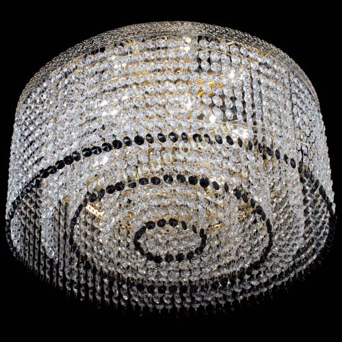 Люстра Милан капель оптикон Черная в Кирове Гусь Хрустальный