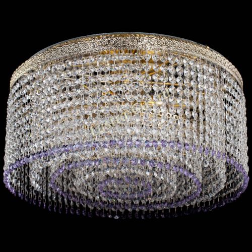 Люстра Милан капель оптикон Фиолетовая в Кирове Гусь Хрустальный