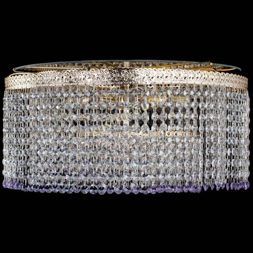 Люстра Милан капель оптикон Фиолетовая в Кирове Гусь Хрустальный