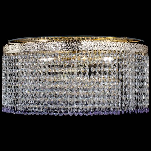 Люстра Милан капель оптикон Фиолетовая в Кирове Гусь Хрустальный