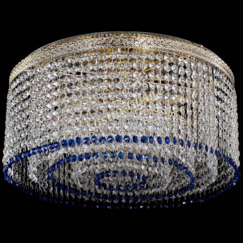 Люстра Милан капель оптикон Синяя в Кирове Гусь Хрустальный